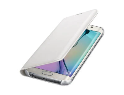 OEM Original Samsung Galaxy S6 Edge Whit Wallet Flip Cover PU Leather Folio Case - Image 1 of 4