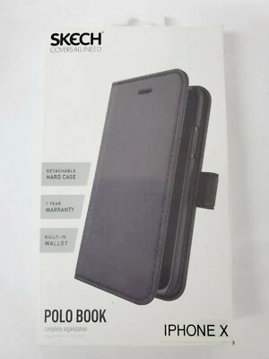 Skech Polo Book Wallet Case Cover For iPhone X & iPhone XS (5.8") Black - Image 1 of 4