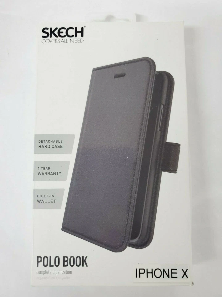 SKECH Polo Book Wallet Phone Case for Apple iPhone 8 Black