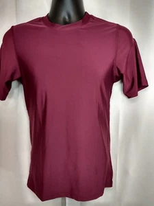 Adult XL Short Sleeve Compression Training Jersey Maroon Shirt ALLESON BP24 - Picture 1 of 4