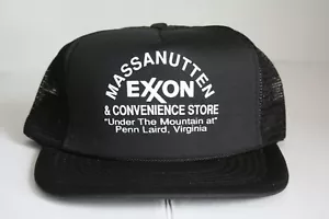 VINTAGE MASSANUTTEN RESORT EXXON GAS STATION Trucker Hat Penn Laird Virginia VA - Picture 1 of 6