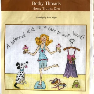 Home Truths Diet by Bothy Threads Counted Cross Stitch Kit XHT4 New and Sealed - Picture 1 of 4