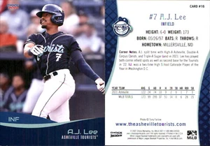 A.J. Lee 2022 Choice Asheville Tourists #16 RC Card FREE SHIP *AutographDen* - Picture 1 of 1