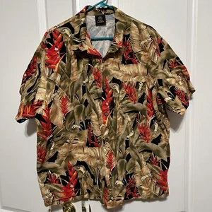 Camisa Hawaiana De Colección Para Hombres XL Floral Abotonada Baile Tucán Con Mustangs Salvajes - Imagen 1 de 7