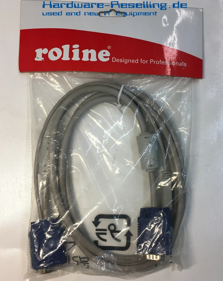 Roline KVM Kabel Switch  VGA USB, 1,8m VGA  NEU 11.01.5525R - Bild 1 von 1