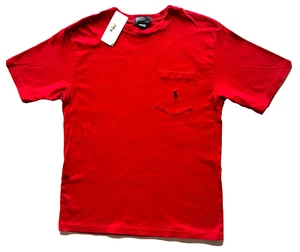Polo by Ralph Lauren T-Shirt Pocket 100% Cotton W/Navy Pony Size M12/14 - New - Picture 1 of 4