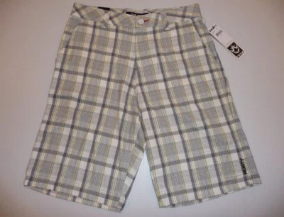 Rusty Par 5 хаки повседневные шорты мужской 28 серый желтый клетку новый с ярлыками - Изображение 1 из 4