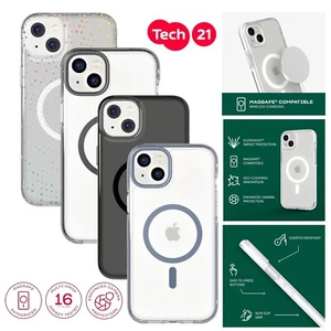 Funda transparente Tech21 para iPhone 14 PLUS magnética MagSafe a prueba de golpes cubierta resistente nueva - Imagen 1 de 65