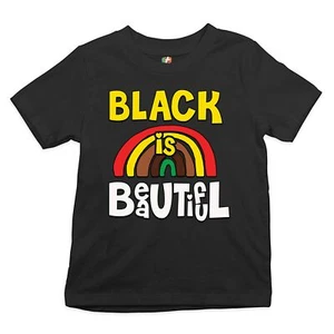 Black Is Beautiful Youth T-shirt African American Black Pride Equality Kids - Picture 1 of 29