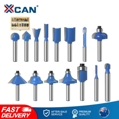 15pc Router Bits Set 1/4 inch Shank Woodworking Tool Cutter Tungsten Carbide - image 1 of 4