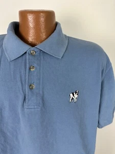 Camisa Polo Piqué Big Dogs Vintage Años 90 Hombres XL Apretada Azul Manga Corta Peso Medio - Imagen 1 de 14