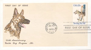 1979 First Day of Issue - Stamp Honoring - Guide Dogs - Colonial - Picture 1 of 1