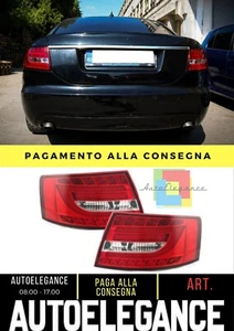 Barra Brillante Para LED Luces Traseras Adecuado para Audi A6 4F Limousine Rojo - Imagen 1 de 7