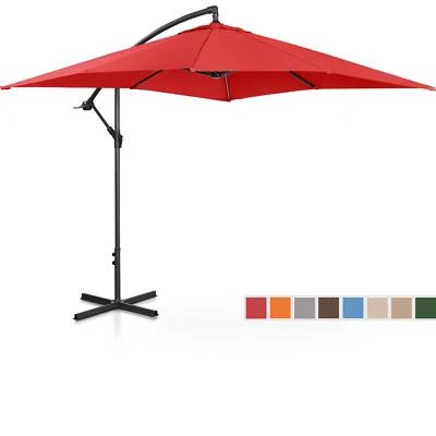 UNIPRODO Ampelschirm Sonnenschirm Pendelschirm viereckig 250 x 250 cm neigbar UPF 50+