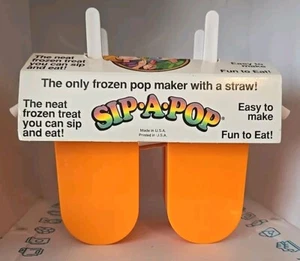 Sip a Pop Popsicle Frozen Treat Maker Vintage In Original Packaging With Straw - Picture 1 of 6