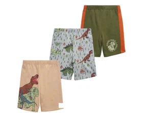 Jurassic World Kids 3 Pack Fleece Jogger Shorts Little Boys New - Picture 1 of 5