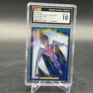 2024 UD Marvel Obras Maestras 92 Platino - Arcángel #8 - Azul Traxx CGC GEMA 10 - Imagen 1 de 2