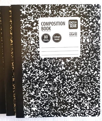 Composition Notebook College Ruled 6 Notebooks Lot - Image 1 of 4