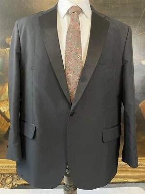 Chaqueta de Cena Esmoquin BARASSI Doni Barassi 48S Negra Clásica Muesca Solapa 1Btn Foto 1 de 4