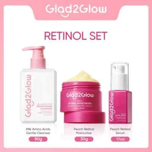 Glad2Glow 3 In1 Skincare Set Cleanser+Moisturizer+Serum face wash Anti-Aging Set - Picture 1 of 11