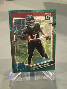 2023 Panini Donruss ottico Bijan Robinson verde velocità rating rookie #206 RC! - Foto 1 di 2