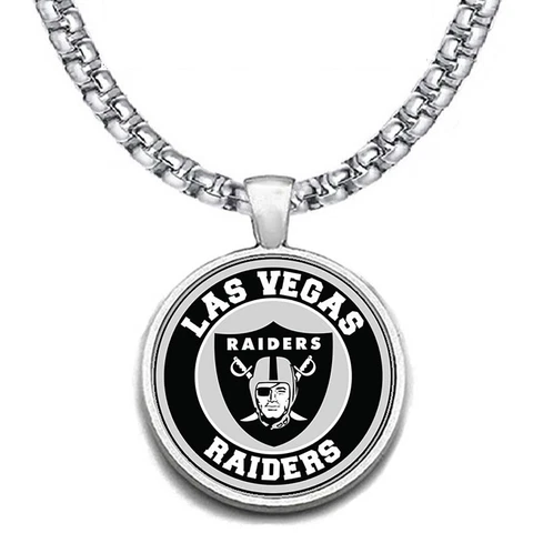 Las Vegas Raiders Mens Womens Stainless 20" Chain Link Pendant Necklace D30 Cover