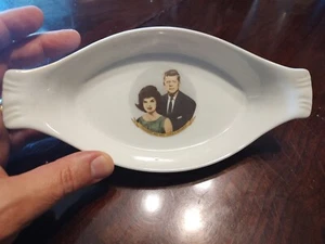 1960's JFK John f. and Jackie Kennedy president butter tray dish scarce! - Picture 1 of 6