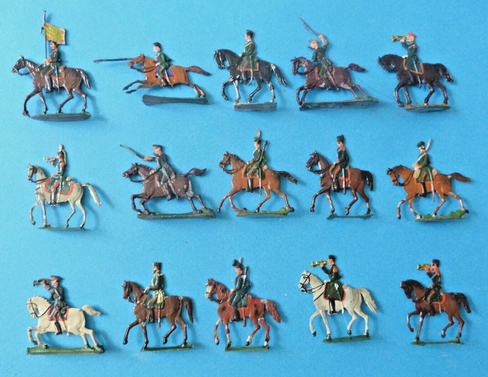 Plats d'étain - Zinnfiguren - Flat tin - Cavalerie 15 cosaques et russes - Lot 1 - Photo 1/1