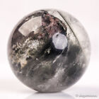 Boule de guérison sphère cristal de quartz 36 g29 mm jardin naturel/fantôme/lodolite
