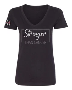 Camiseta de ajuste junior más fuerte que el cáncer para mujeres en dificultades - Imagen 1 de 6