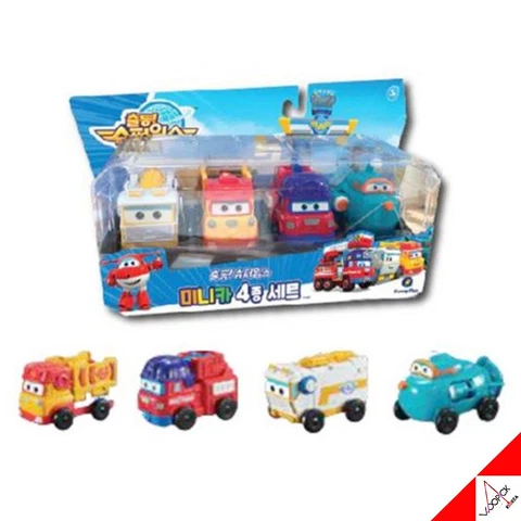 Super Wings Season6 Mini Car 4-Type Set Locky Herry Rover Lemi Robot Toy 2022 Cover