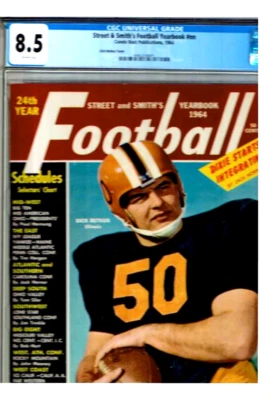Street and Smith 1964 Fútbol Universitario Anual.  Butkus (Illinois), CGC grado 8,5 Foto 1 de 2