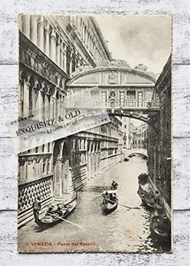 AK Venezia Ponte Sospiri Architektur Tourismus Venedig Postkarte Vintage Deko - Bild 1 von 2