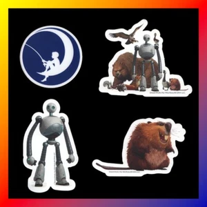 JUEGO DE PEGATINAS OFICIALES THE WILD ROBOT DREAMWORKS ROZ Brightbill FINK Promo ESPINA - Imagen 1 de 1