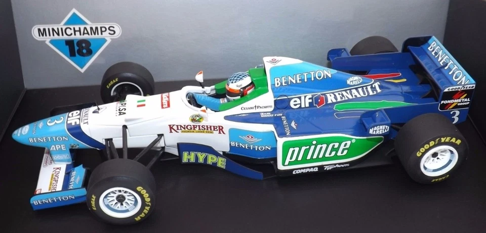 Minichamps 1:18 BENETTON RENAULT B196 JEAN ALESI 1996 RARE MODEL - Image 1 of 1
