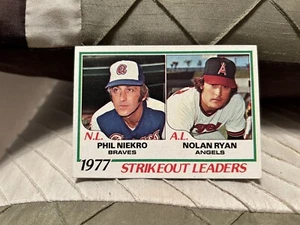 1978 Topps #206 Phil Niekro Nolan Ryan EX/EX + Strikeout Leaders - Bild 1 von 4