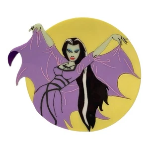New Wagtail & Wren Lily Munster Acrylic Large Statement Brooch On Card 84x98mm - Picture 1 of 5