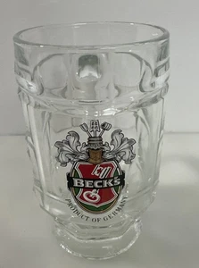 Beck’s German Beer Mug Glass Barware Glassware Collectible 0.25L Made In France - Picture 1 of 6