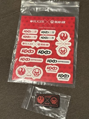 RUGER x Dead Air RXM SWAG GUN SHOW STICKER DECAL Pack And Dead Air PATCH - Image 1 of 4