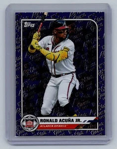 Ronald Acuna Jr 2025 Topps All Star Purple Foil /75 #100 Atlanta Braves - Foto 1 di 4