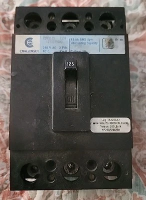 CHALLENGE CD3125W 3 POLOS 125A 240VAC DISYUNTURA, J7 Foto 1 de 4