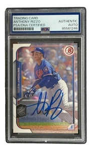 Anthony Rizzo Signed 2015 Topps #5 Chicago Cubs Card PSA - Picture 1 of 2