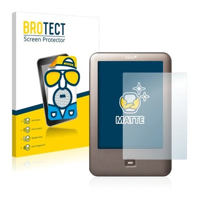 2x Schutzfolie matt für Tolino Shine Panzerfolie Displayschutz - Bild 1 von 4