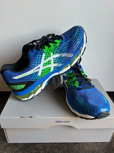 Zapatillas deportivas para correr Asics Gel Nimbus 17 para hombre azul blanco verde flash talla 9,5 - Imagen 1 de 13