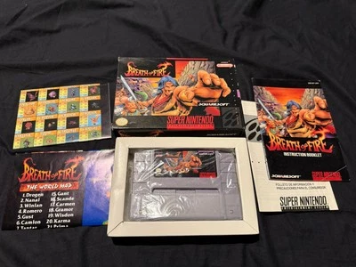 Breath of Fire 1 SNES 100% Complete CIB Box Maps Posters Manual Exc Clean - Image 1 of 4
