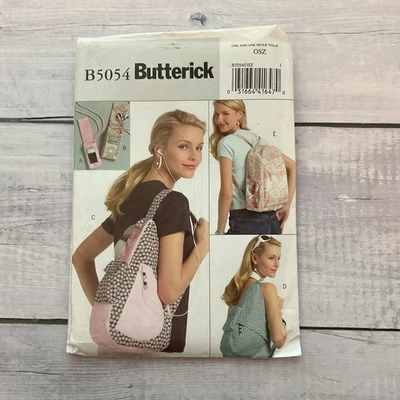 Butterick 5054 Sewing Pattern Backpack Sling Bag Zippered Pockets UNCUT - Image 1 of 3