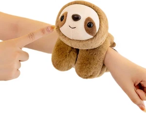 Sloth Hug Huggers Slap Bracelet - 10-Inch Plush Stuffed Animal Party Favor Toy f - Picture 1 of 5