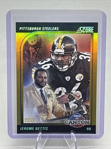 Puntuación 2024 - Hombres de Cantón Jerome Bettis #7 Zona Dorada/50 Steelers Salón de la fama casi nuevo+ - Imagen 1 de 3