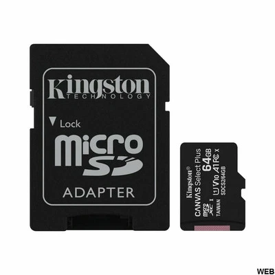 Scheda di memoria microSD con adattatore 64 GB Kingston - Immagine 1 di 3