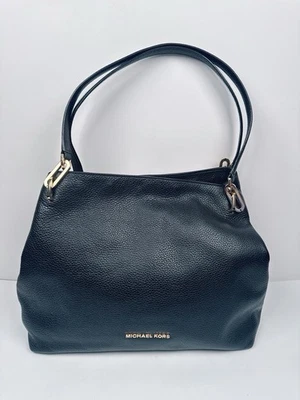 Michael Kors Women's Pebbled Leather Raven Large Shoulder Tote Bag Black - Image 1 of 4